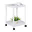 Table d'appoint roulante à 2 niveaux avec roulettes, petite table de bout en plastique avec tablettes de rangement, table à collation mobile pour le salon, la chambre à coucher et les petits espaces, options multicolores disponibles-1756244364