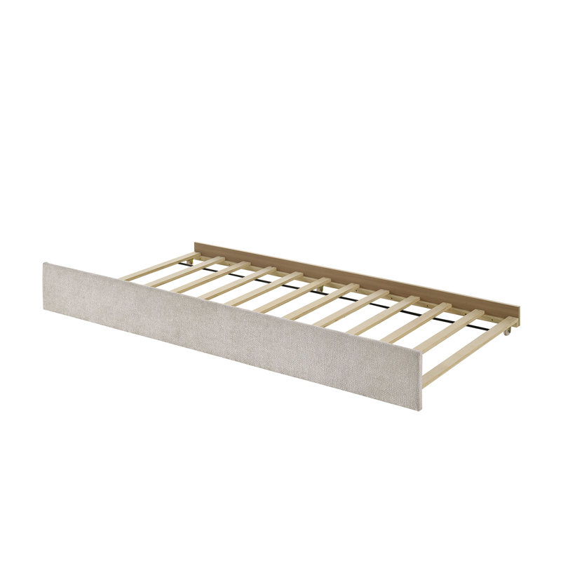 Lit de jour simple avec couchette emmanuel, Blanc perle