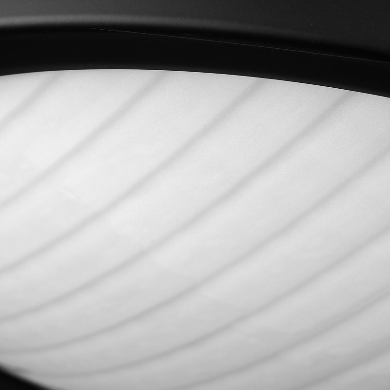 Plafonnier encastré à DEL 14 po Atlas, Noir mat