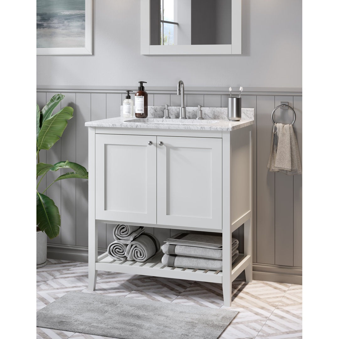 Chrisna 25'' Single Bathroom Vanity with Quartz Top Winston Porter