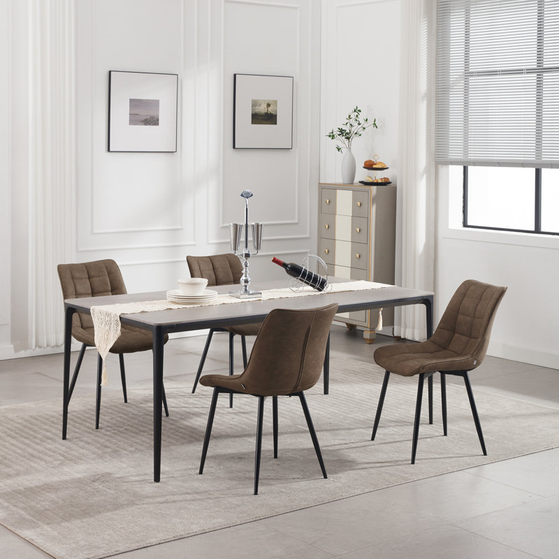 Vassar 46.5cm H Upholstered Side Chair, Brown