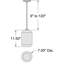 Luminaire suspendu cylindrique à 1 lumière Avaree