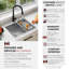 Dual Mount 25 inch Stainless Steel 60/40 Double Bowl Kitchen Sink