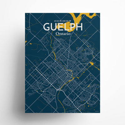 Guelph City Map, impression