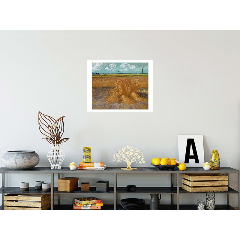 «Wheat Field» par Vincent van Gogh - Estampe numérique, H 22 po x l 28 po