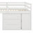 Loft Bed With Retractable Writing Desk And 3 Drawers, Wooden Loft Bed With Storage Stairs And Shelves-1398124144