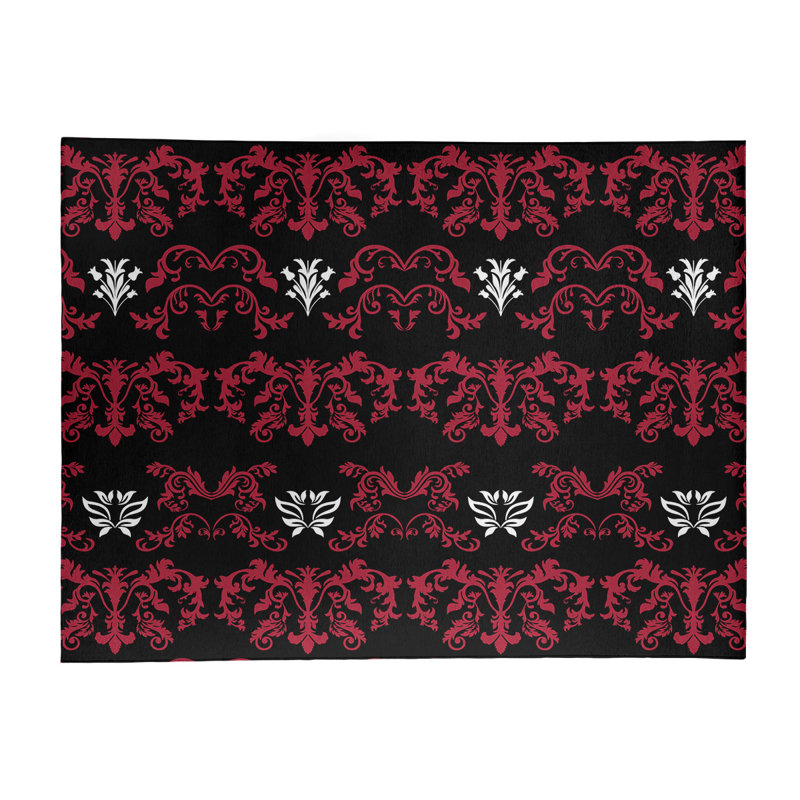 Damask Indoor Rug, Rectangle 9' x 12'