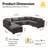 8-piece Plush Corduroy Modular Sectional Sofa With Ottoman, Comfy Deep Seat Cloud Couch, Upholstered Living Room Set-1921724544
