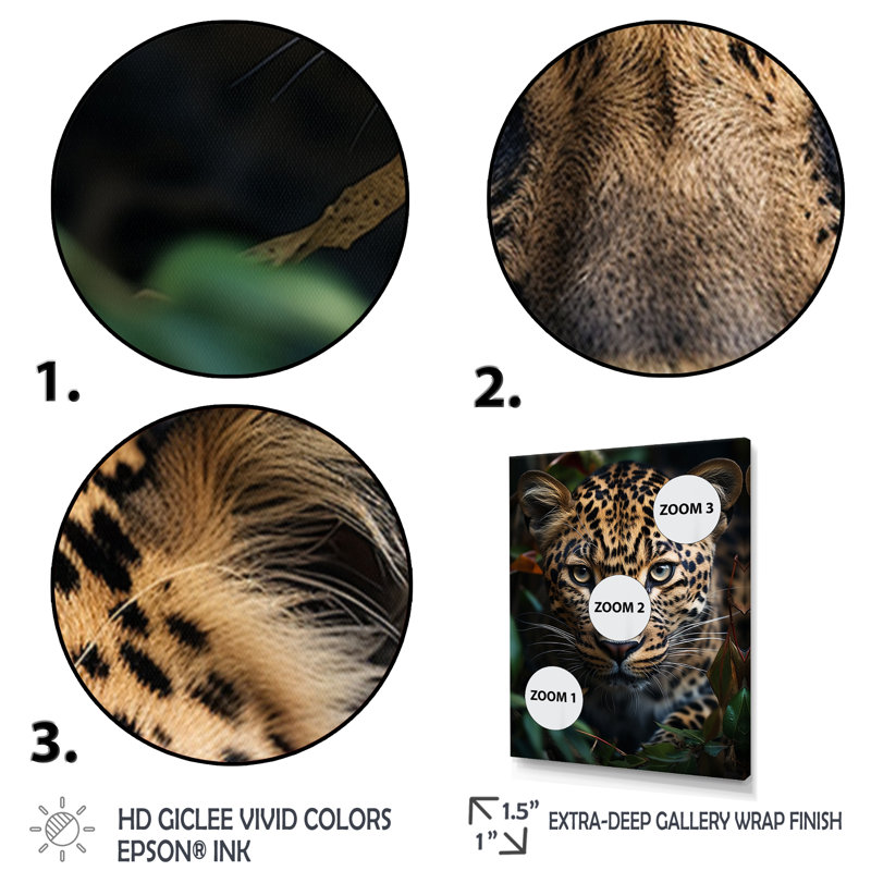 Cheetah Portrait Silent Stalk V - Animals Canvas Prints, Toile tendue, H 44 po x l 34 po x P 1,5 po
