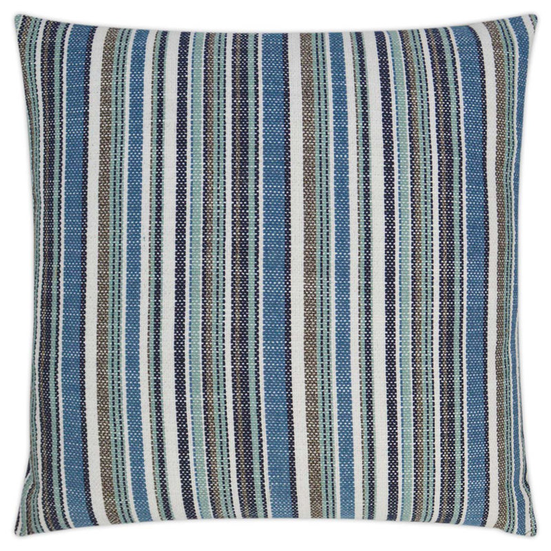 Fancy Stripe Square Indoor/Outdoor Pillow Cover & Insert, Navy