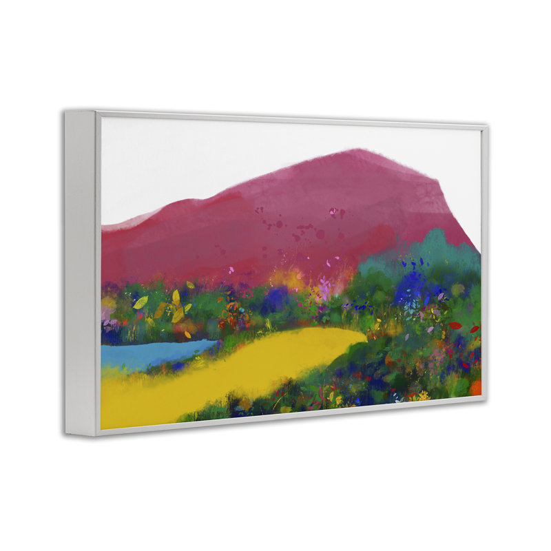 L'abstraction de la montagne rose, estampe numérique, conception par Atelier Posters, H 12 po x l 18 po