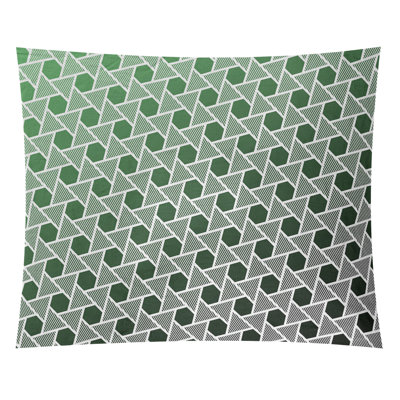 Tapisserie murale hexagonales et triangles