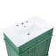Meuble-lavabo 30 po avec lavabo, un tiroir basculant, trois tiroirs, tablette de porte, porte à fermeture douce, vert