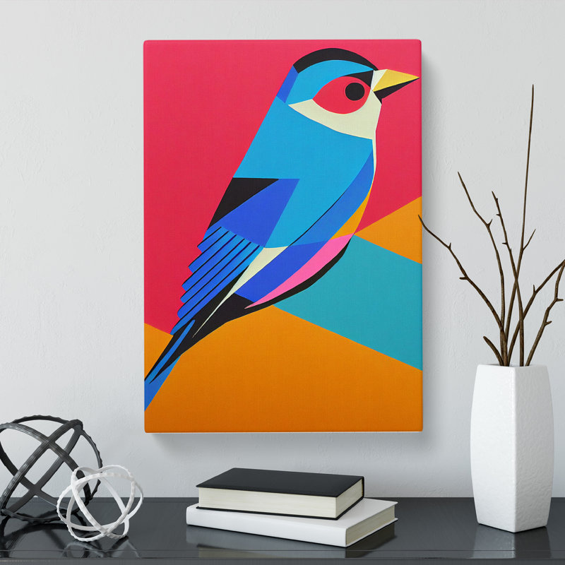 CAN-V0523-251X Bird Pop - Wrapped Canvas Print, 50cm H x 35cm W x 3cm D