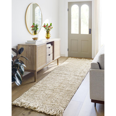 Tapis en jute / sisal tissé à la main Ikumi
