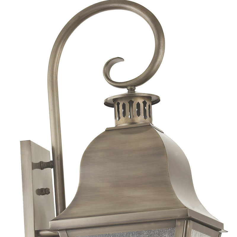 Lanterne murale d'extérieur en verre Arnné, H 30,5 po x l 10,5 po x P 13 po, Étain rétro