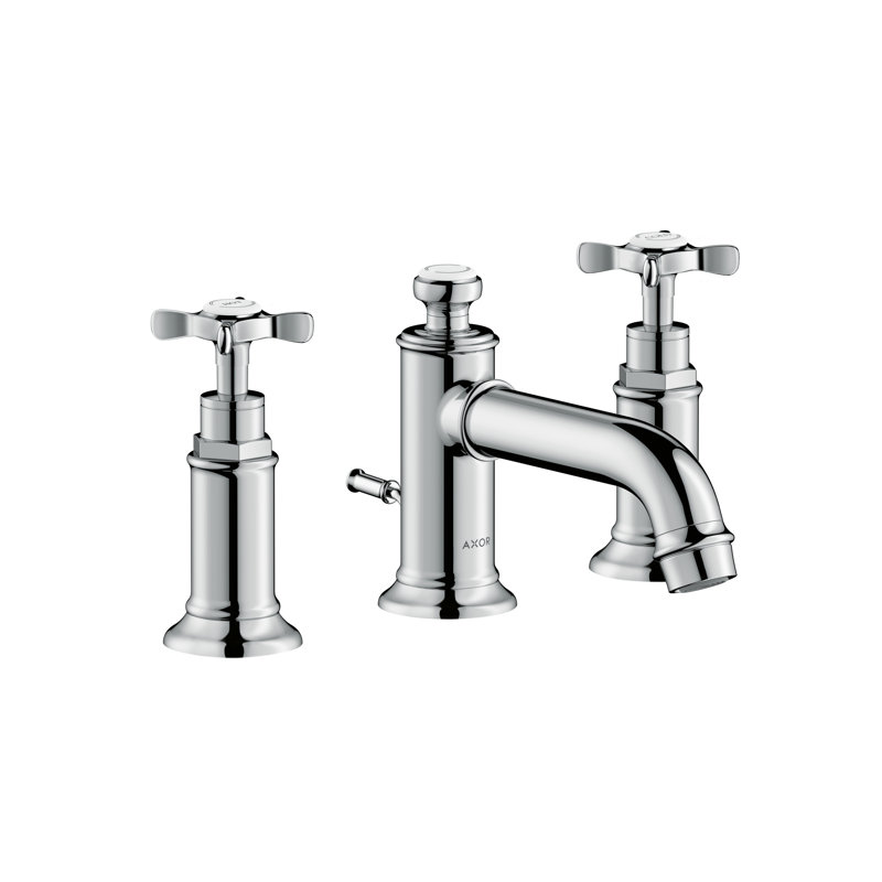 Montreux 4.88" Widespread Bathroom Faucet, Cross, Chrome