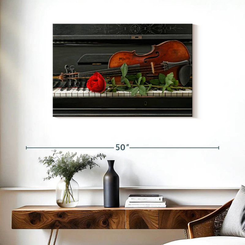 Abarca, piano romantique et violon, H 24 po x l 36 po