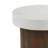 Square Side Table [Top(Antique White) + Base (Natural)]