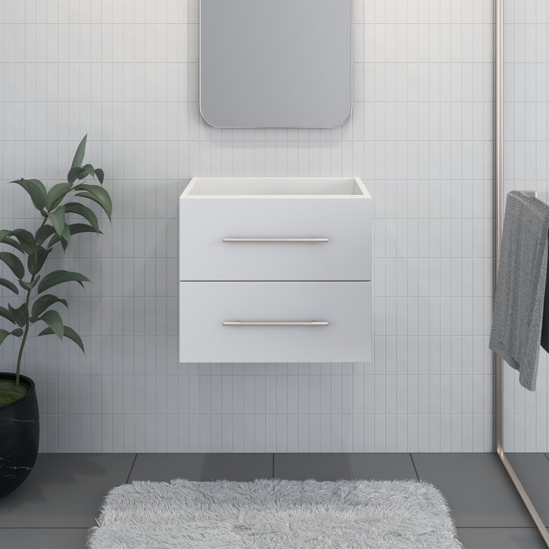 Abdirahman 23.5 " Single Bathroom Vanity Base, Black Ash