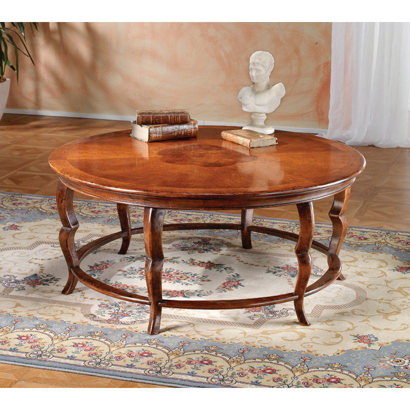 Solid Wood 6 Legs Coffee Table