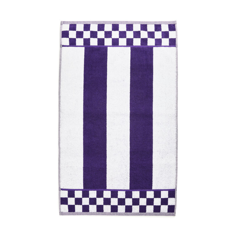 Sterling Check Stripe Hand Towel, Purple/White