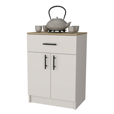 Garde-manger en mélamine avec 2 portes et 1 tiroir Cope