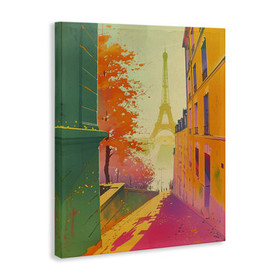 Abstract Paris View Canvas Wall Art by Sasha