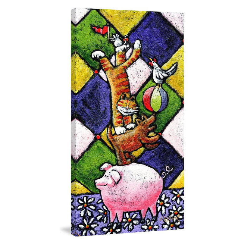 Janet Nelson - Wrapped Canvas Painting, 152cm H x 76cm W x 3.81cm D