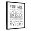 « you is my hero », art encadré Mahar-414487593-414487594