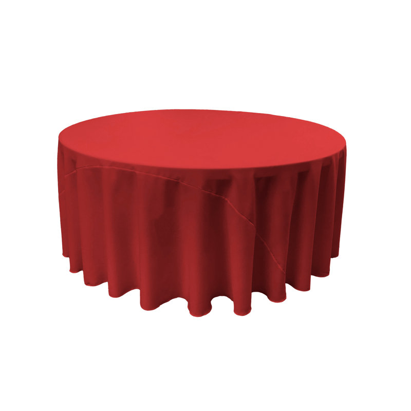 Fisher Solid Color Round Tablecloth, Red, 108" Round