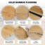 Plancher en bambou massif pré-fini miel clair 40,15 po x l 5,11 po x T 0,6 po (20 pieds carrés / caisse)