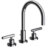 East Linear Widespread Bathroom Faucet with Drain Assembly