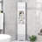 Freestanding White Corner Bathroom Cabinet With 2 Doors, Adjustable Shelves & Open Shelf