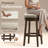 Upholstered Swivel Counter Bar Stool with Solid Wood Frame and Nailhead Trim-2003177738-2003177737