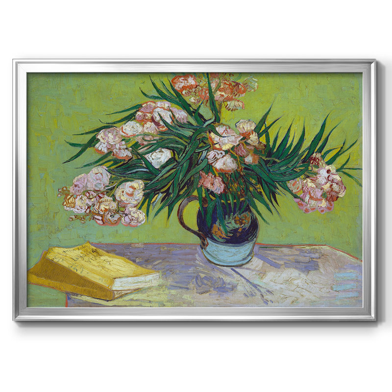 Oleanders, reproduction d'art sur toile, Argent, H 30 po x l 44 po x P 1,5 po