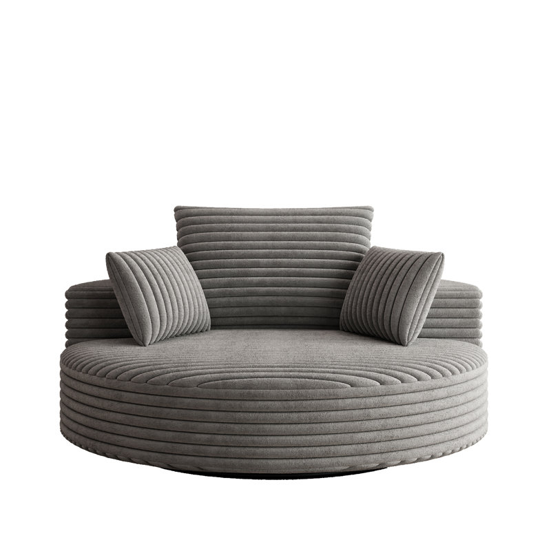 Fauteuil pivotant Fluffy, Gris
