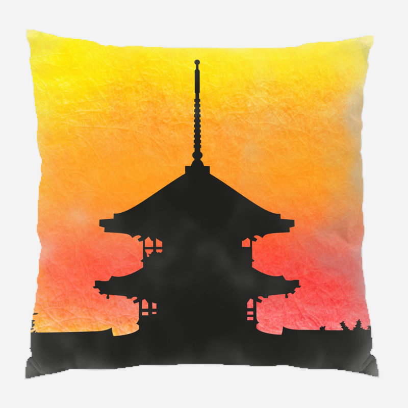 Coussin pagode Moira, Microsuède, Intérieur