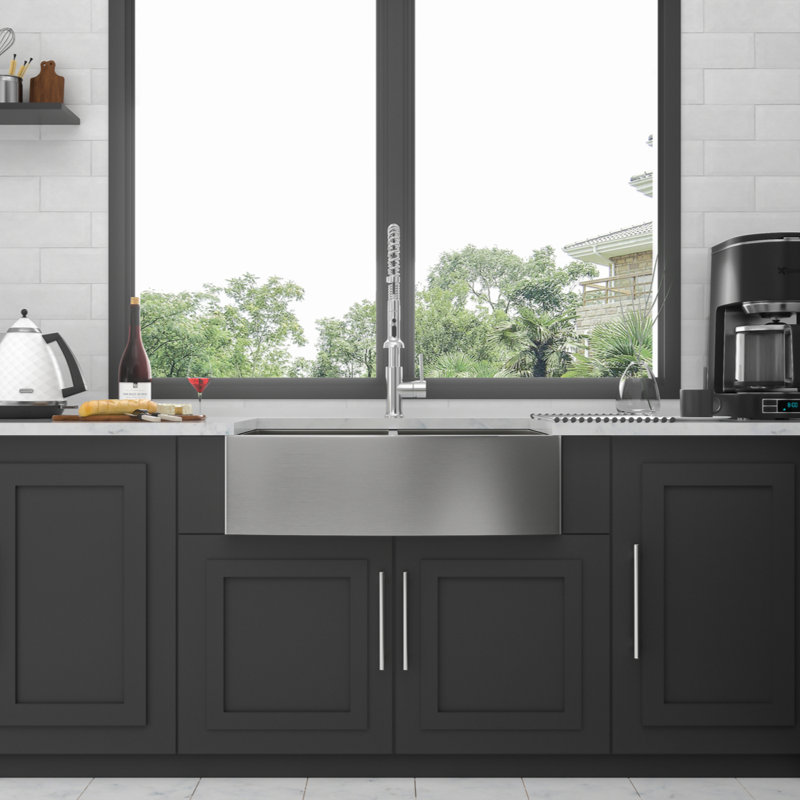 Double Bowl Farmhouse Sink- 33"X20" Stainless Steel Farm Sink Undermount Apron Front Double Bowl Kitchen Sink 18 Gauge With 2 9" Deep Basin