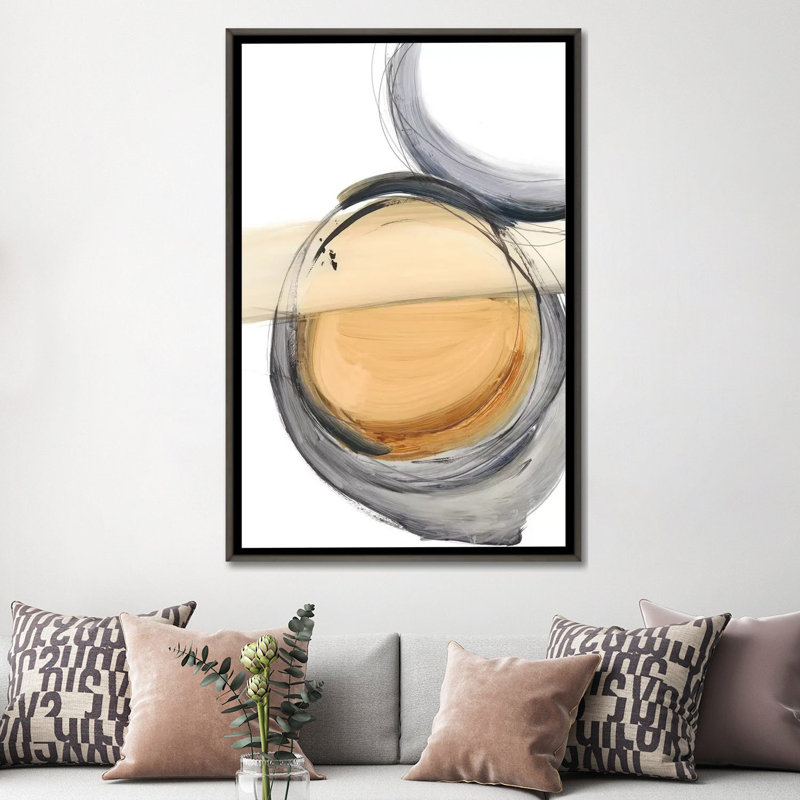 "Sienna & Slate III" par Ethan Harper, reproduction d’art, H 60 po x l 40po x P 1,5 po, Toile avec cadre gris foncé