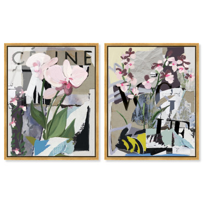 Fine Art Fashion Set High-Gloss Frameless Acrylic Glass Wall Art Floral & Botanical Print by Oliver Gal, Ready to Hang, 16 x 20