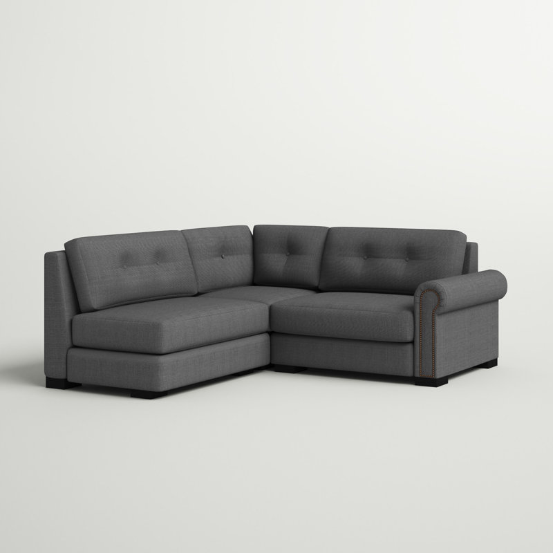 Mosely Upholstered L-Shaped Sectional, Charcoal Revolution®, Left Hand Facing