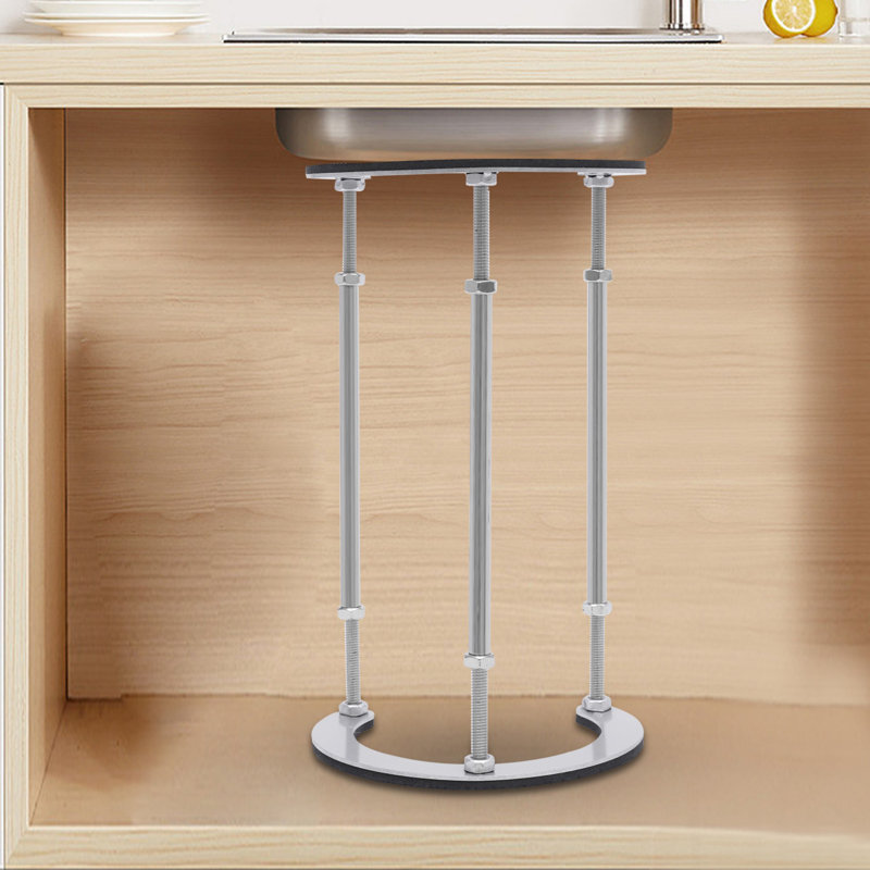 Supports de lavabo encastrés réglables en acier inoxydable de 7,1 à 11,8 po, H 11,81 po x l 4,72 po x 4,72 po