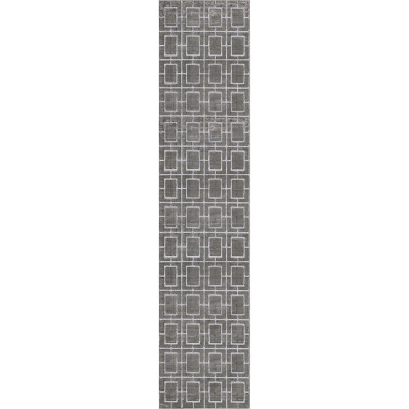 Glitzy Abstract Indoor Rug, Runner 2'7" x 12'