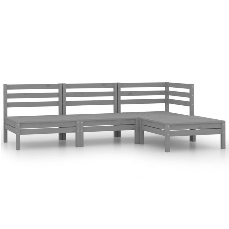 Kinta 4 Piece Multiple Chairs Seating Group, Gray