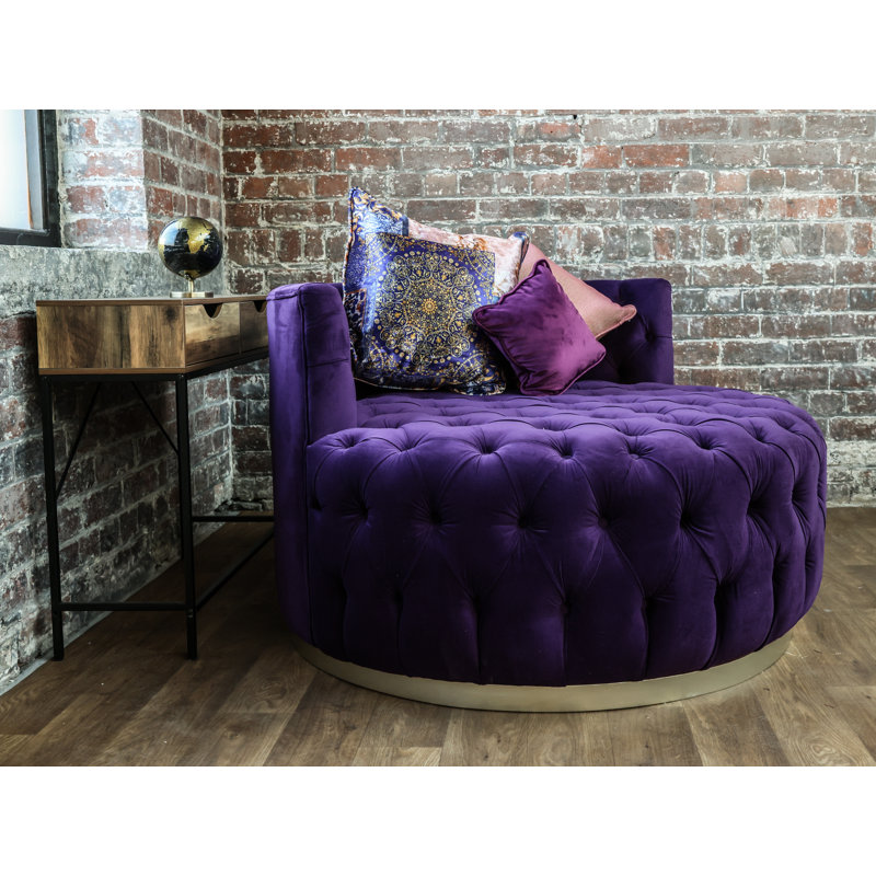 Dowdle Velvet Barrel Chair