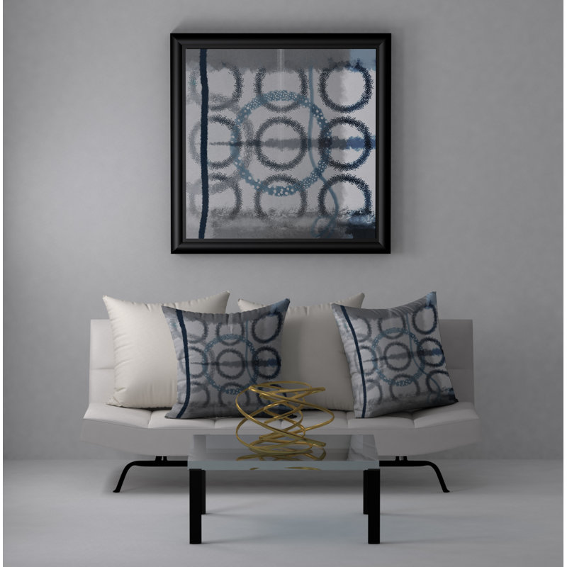 Coy Abstract Reversible Throw Pillow, 20" x 20"