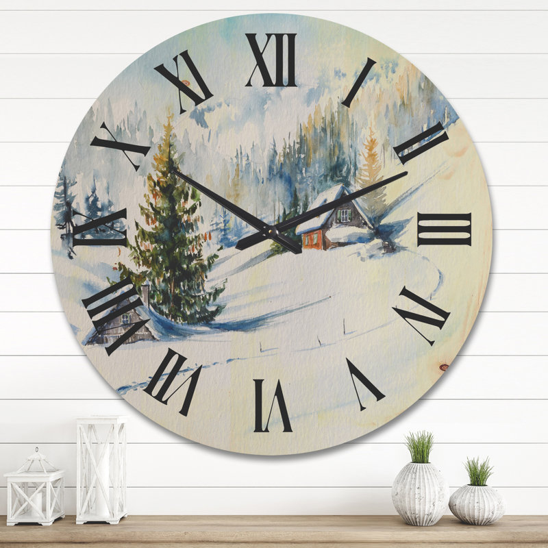 Petite horloge murale en bois, Très grand