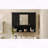 35 x 28 Inch 3-Door Wall Mounted Medicine Cabinet with Open Shelves - Black-752441738