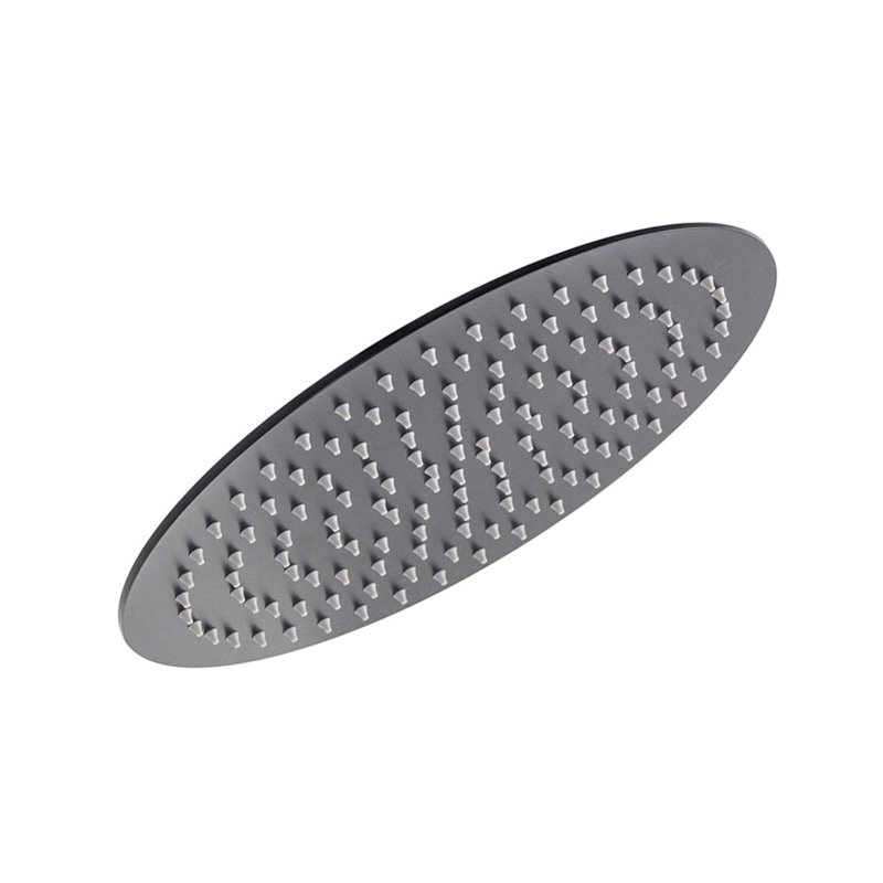Metro Sharp Nozzles Shower Head - Wall Or Ceiling Mount - 12" Stainless Steel/Satin Brass, Matt Black